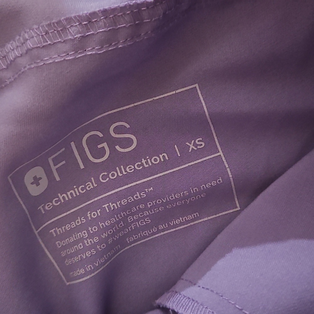 Figs Purple Lavender Dew Technical Collection Kade Cargo Pants Xsmall - Picture 2 of 3